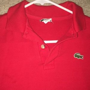 Vintage 1980s Lacoste polo red size M